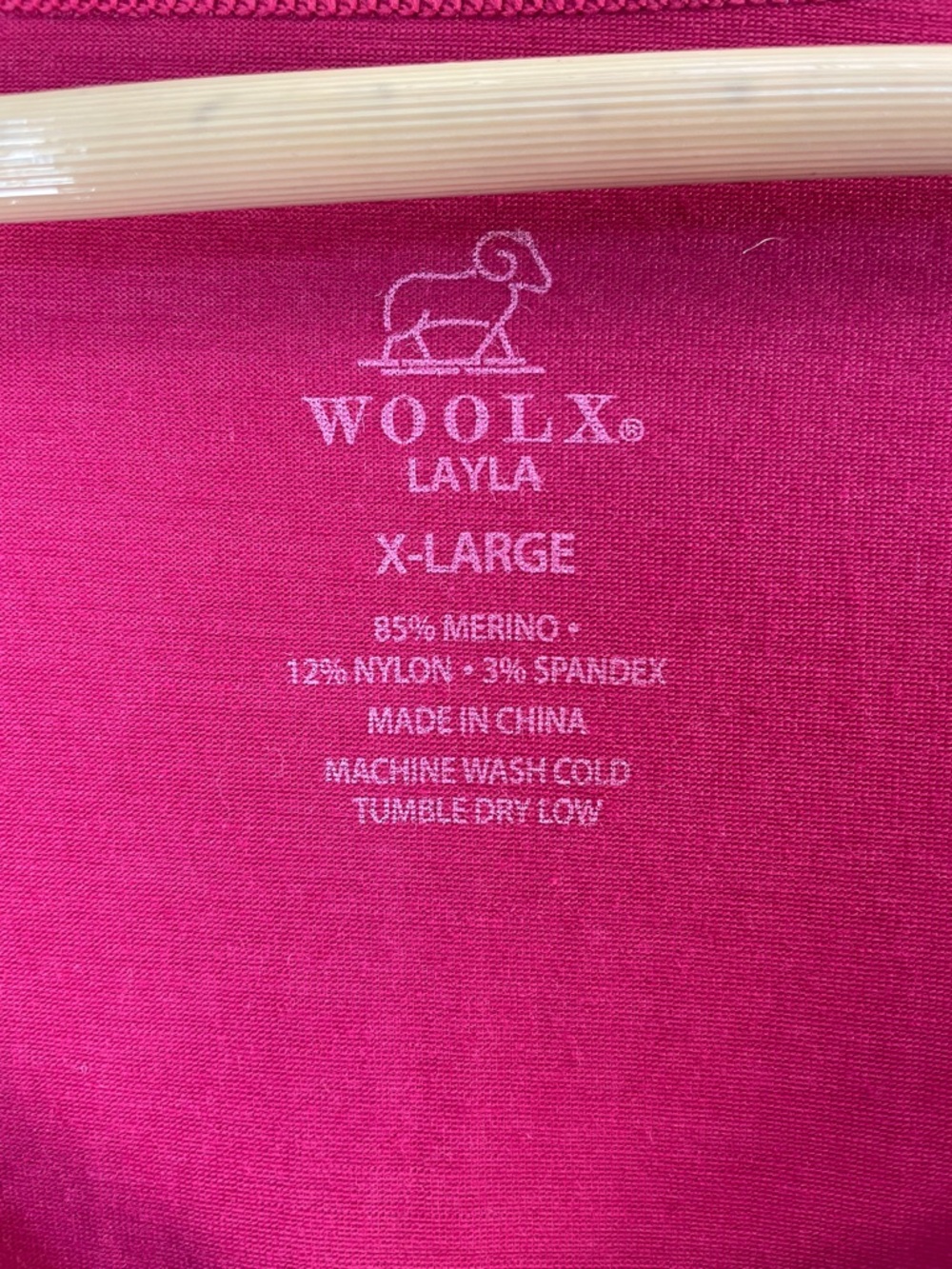 WoolX Womens Layla V Neck Top Size XL Pink Long Sleeves Base Layer Merino Wool # - Picture 4 of 7